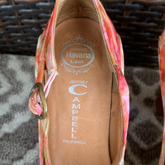 Jeffrey Campbell Foxy Fab Watercolor Floral Platform Sandals - Picture 10 of 16